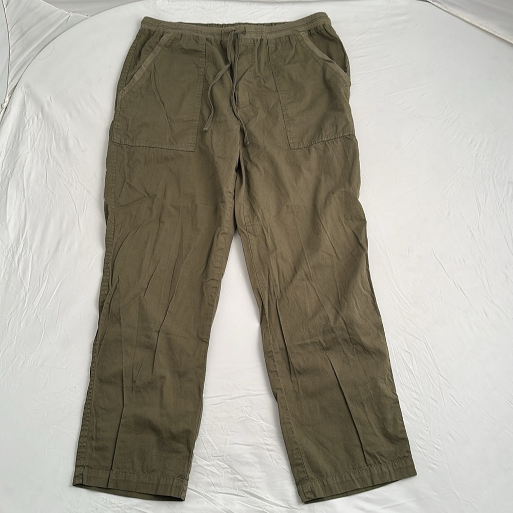 Anthropologie x Velvet Misty Holly green pull-on drawstring lightweight pants - Picture 5 of 15